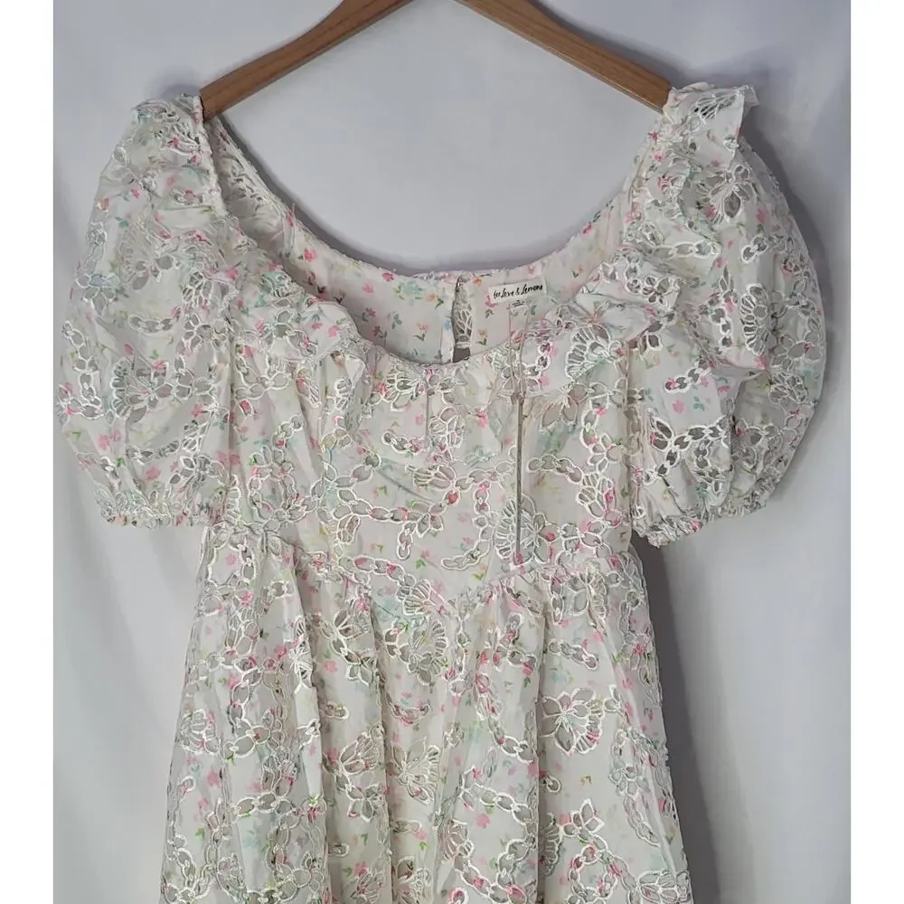 For Love and Lemons- NWT White eyelet dress- size small- READ - Picture 2 of 10